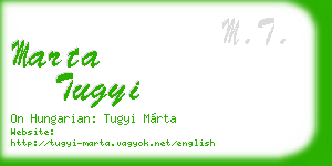marta tugyi business card